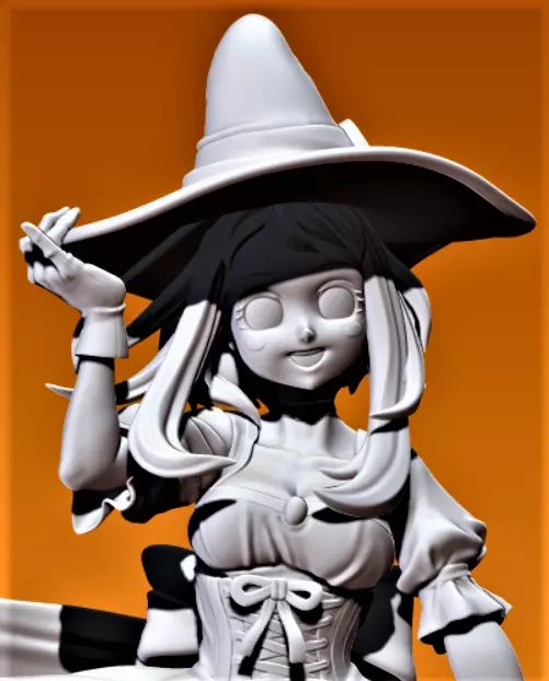 The Witch - Happy Halloween 3D print model 3D print model_0