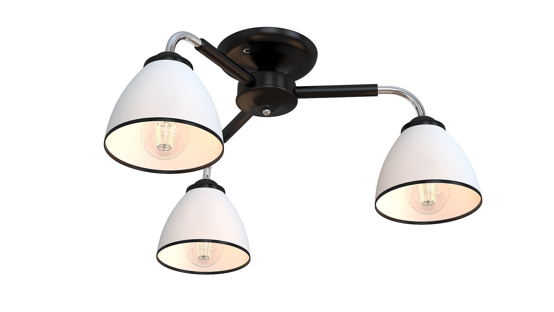 Modern chandelier Low-poly 3D model_1