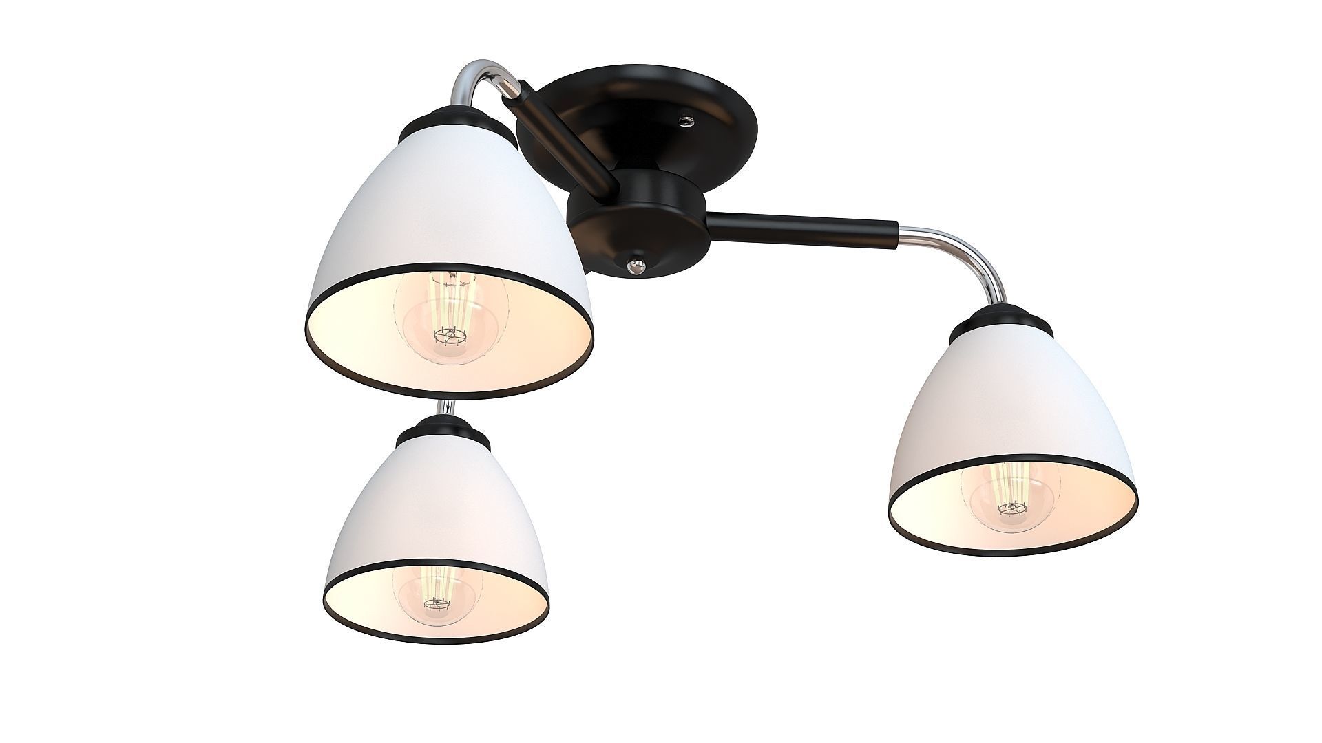 Modern chandelier Low-poly 3D model_5