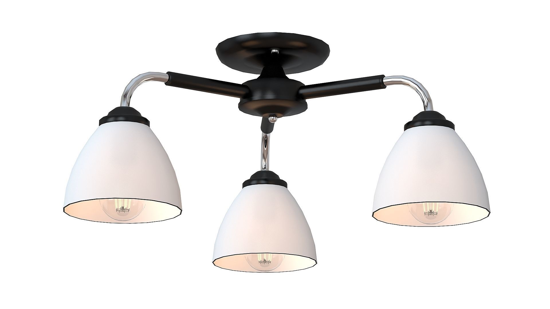 Modern chandelier Low-poly 3D model_16
