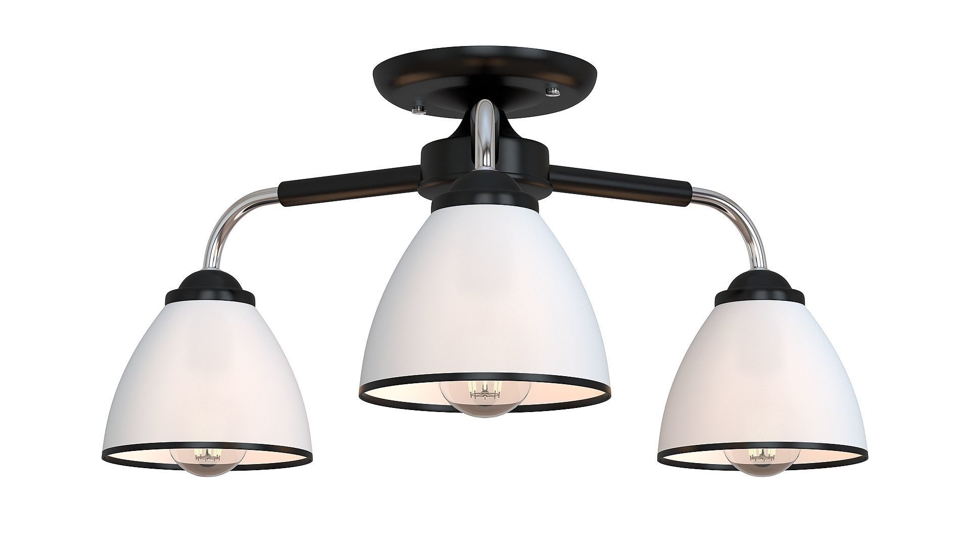 Modern chandelier Low-poly 3D model_17