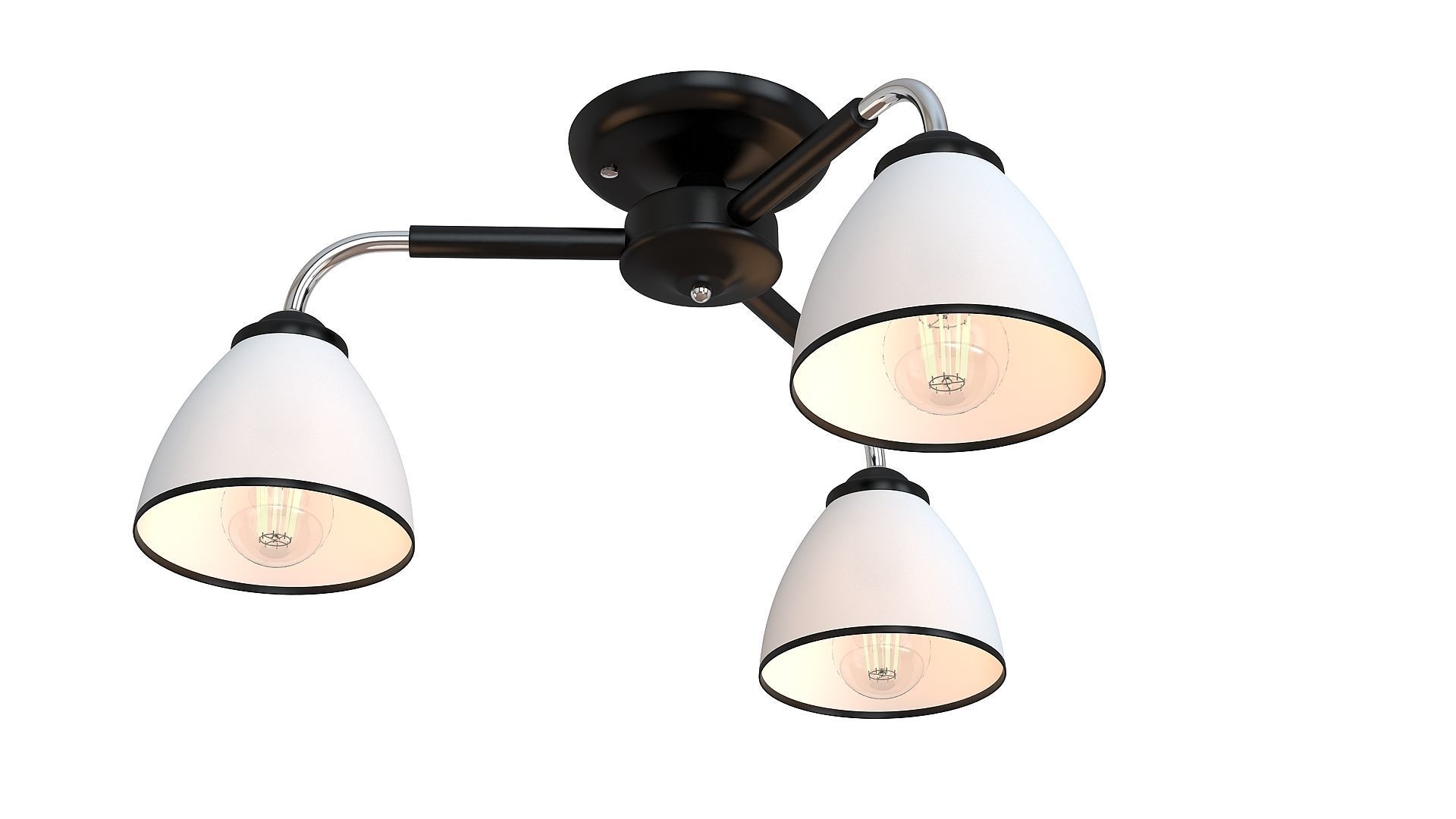 Modern chandelier Low-poly 3D model_6