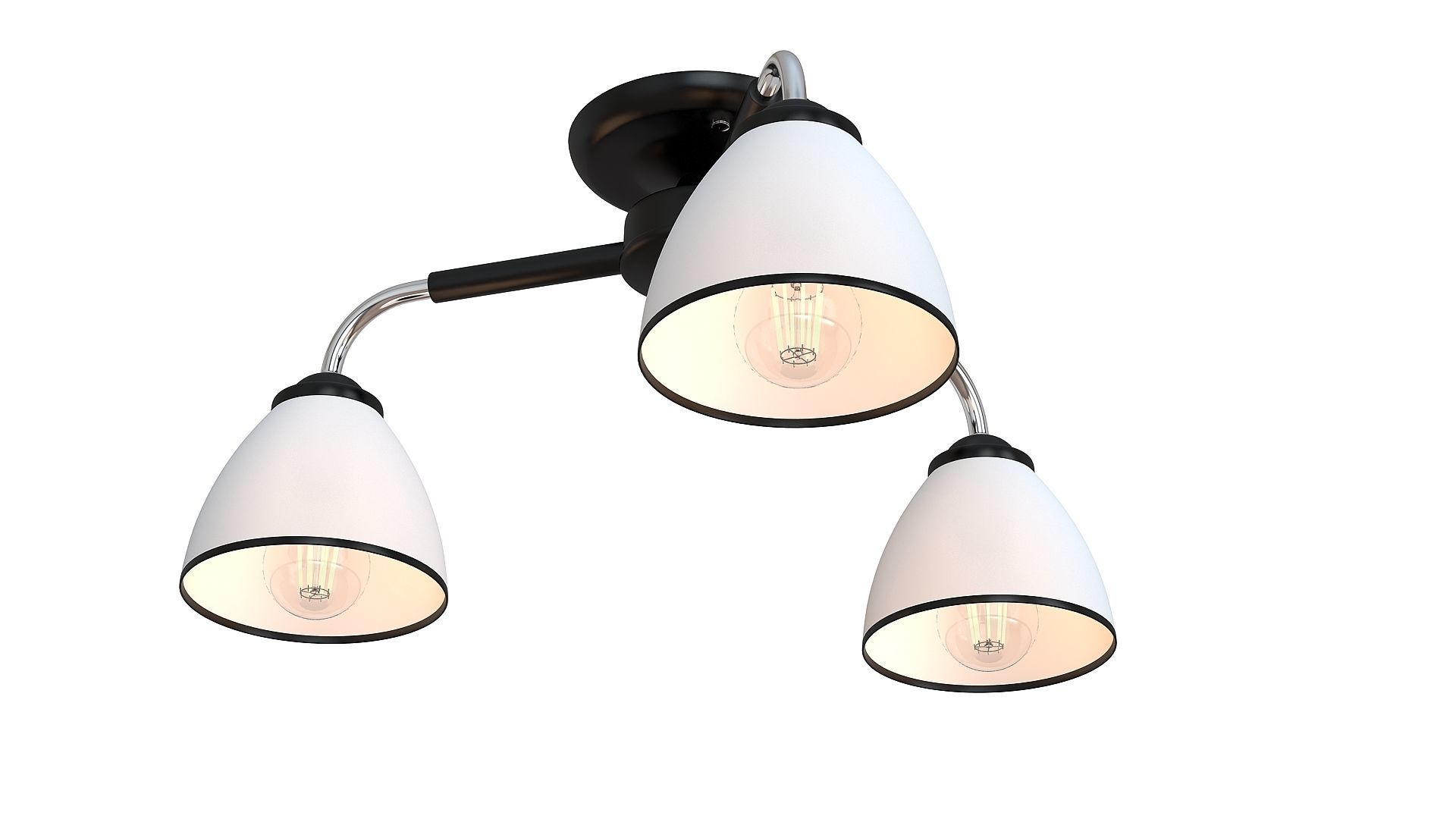 Modern chandelier Low-poly 3D model_2