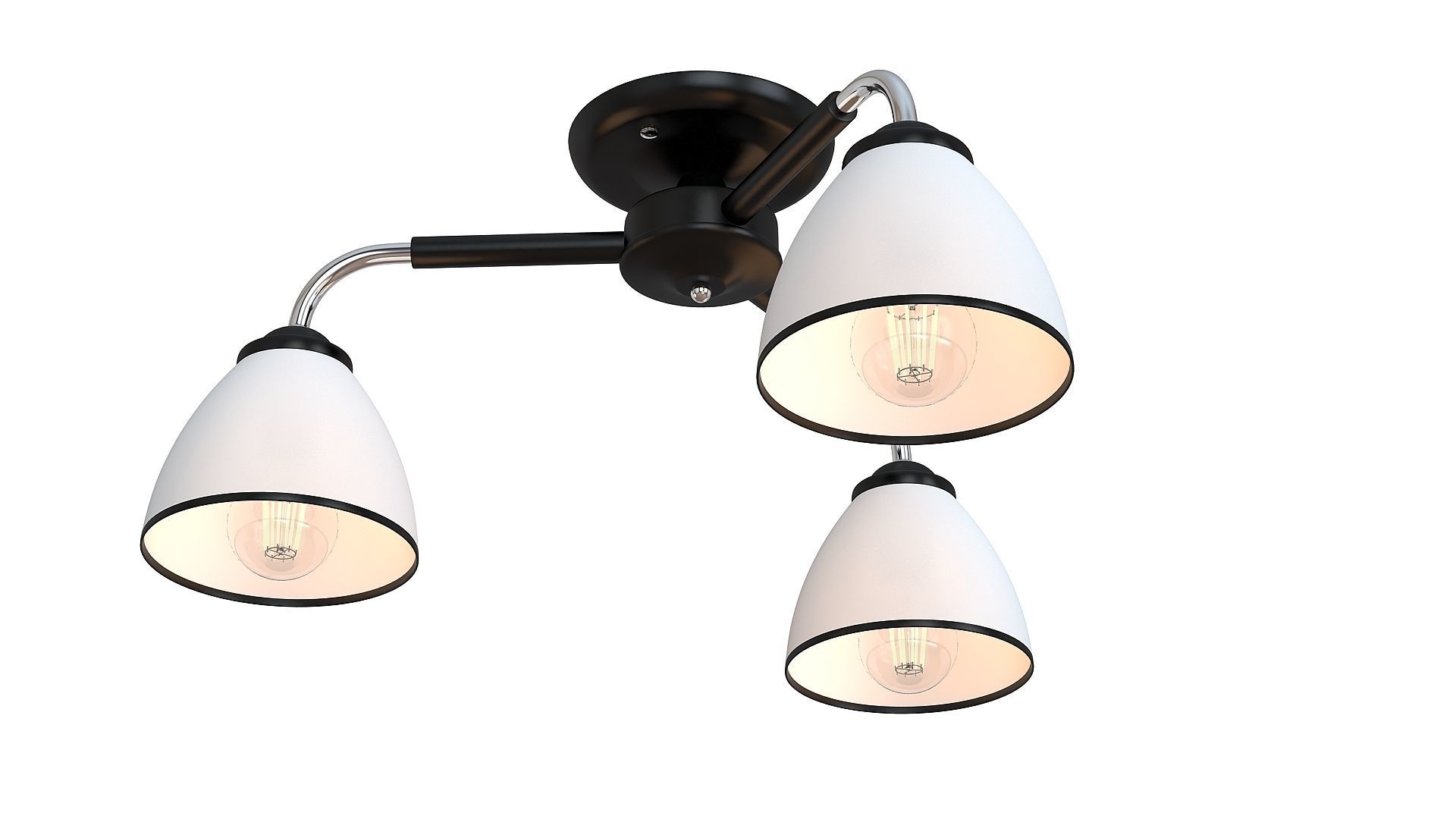 Modern chandelier Low-poly 3D model_4