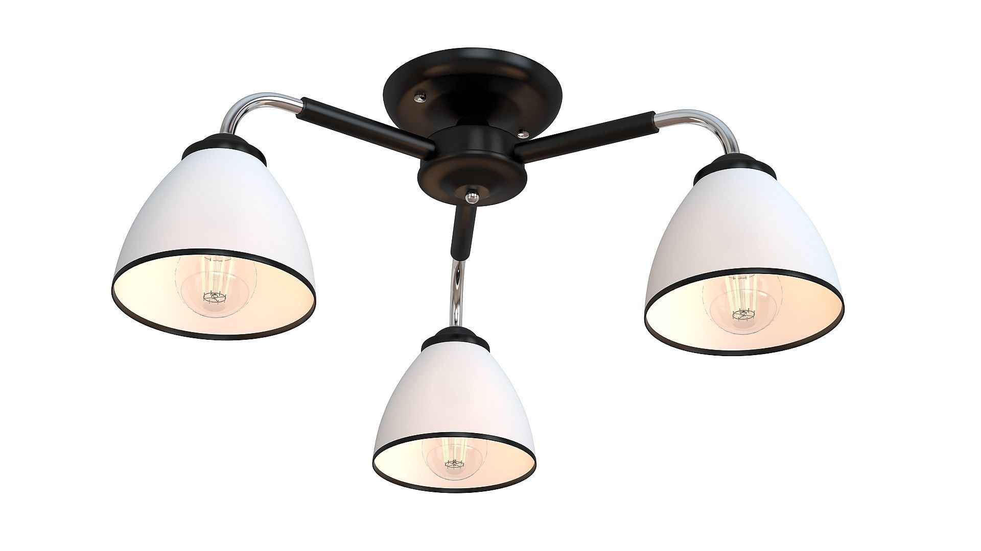 Modern chandelier Low-poly 3D model_7
