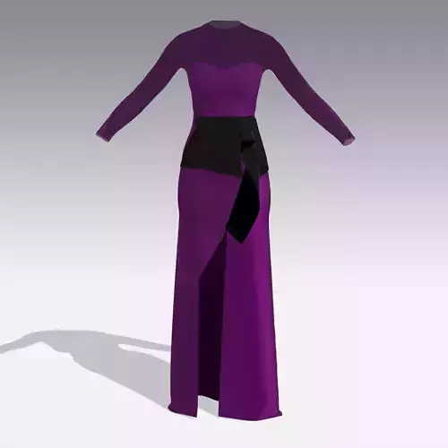 DRESS SLIT LONG DRESS LOOK STYLE