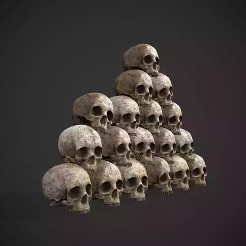Skull Piles Low-poly 3D model
