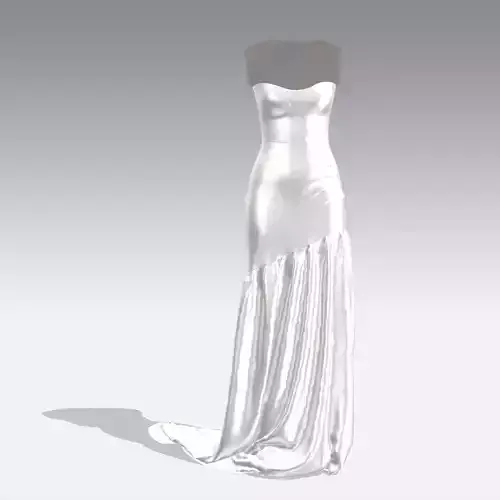 DRESS ASYMETRIC LOOK WHITE