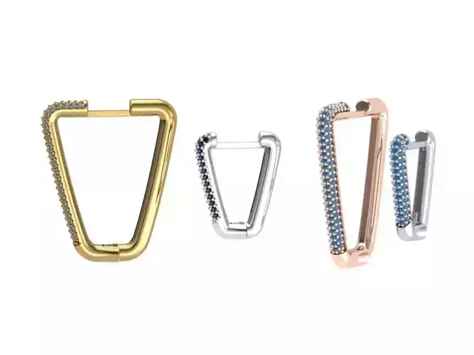 Earring pair of earrings with crystals