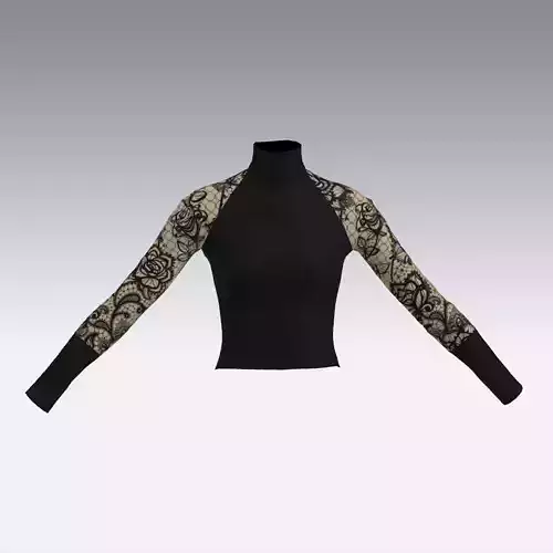 LACE  BLACK BLOUSE LOOK