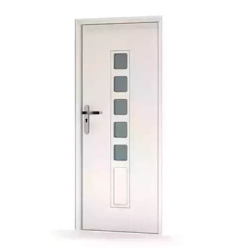 Silver Modernized Steel Door