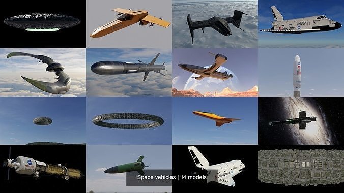 Space vehicles 3D Model Collection