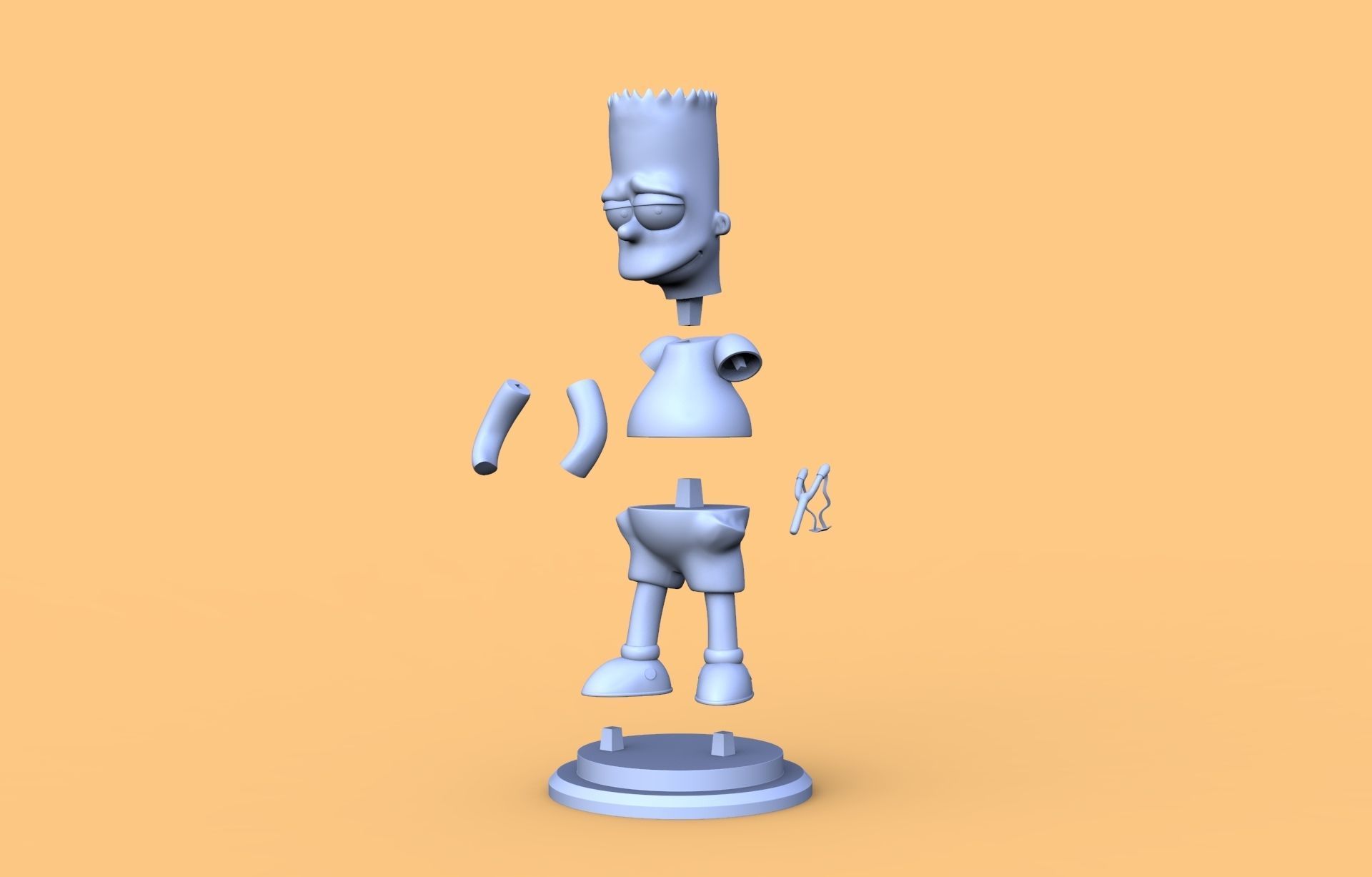 Bart Simpson 3D print model_4