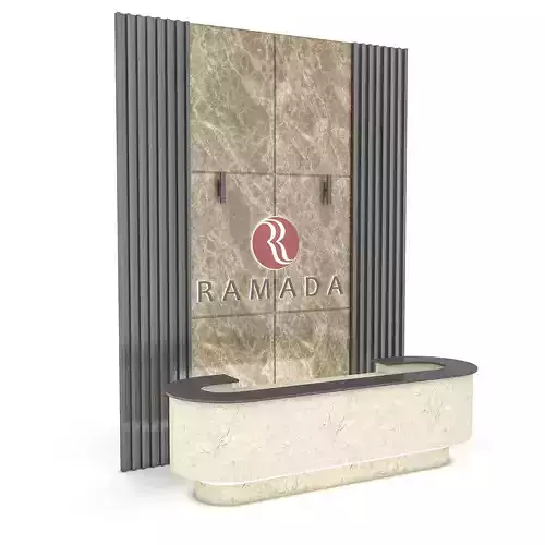 hotel lobby reception 3D