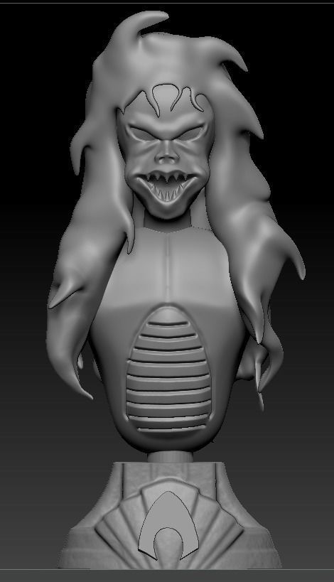 yokai ningen bera monster version bust 3D print model_1