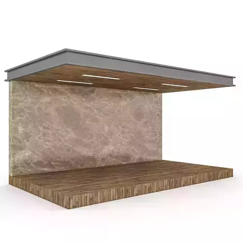 modern garden gazebo 3D model