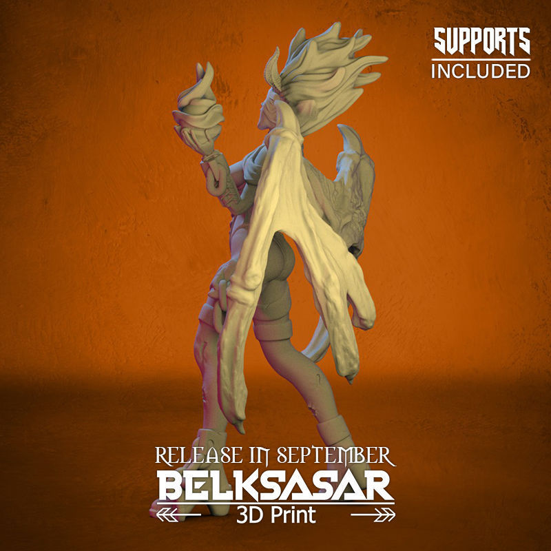 Imprisoned Demoness Nude 3D print model_3