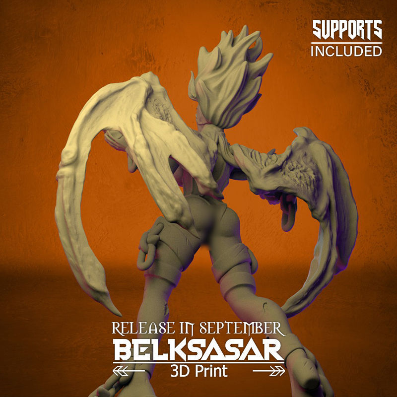 Imprisoned Demoness Nude 3D print model_19