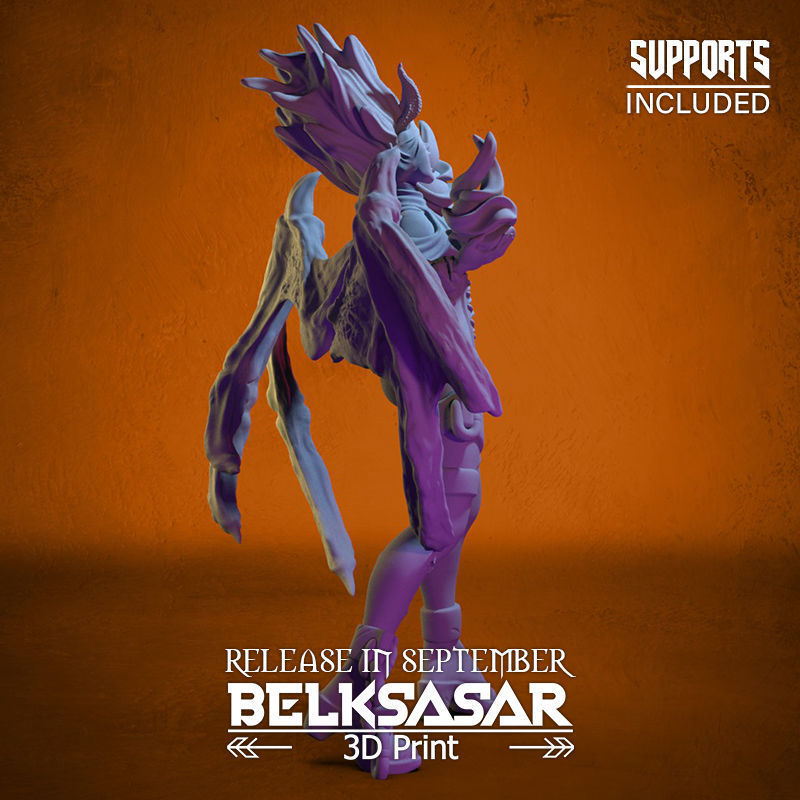 Imprisoned Demoness Nude 3D print model_6