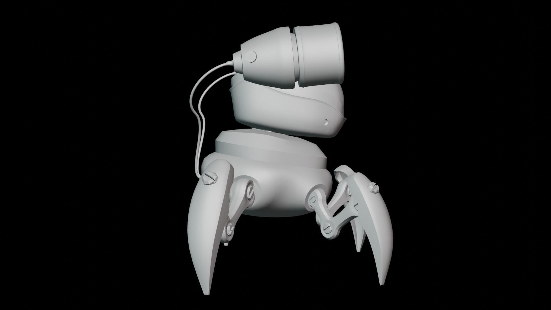 Spider Cartoon Robot Low-poly 3D model_5