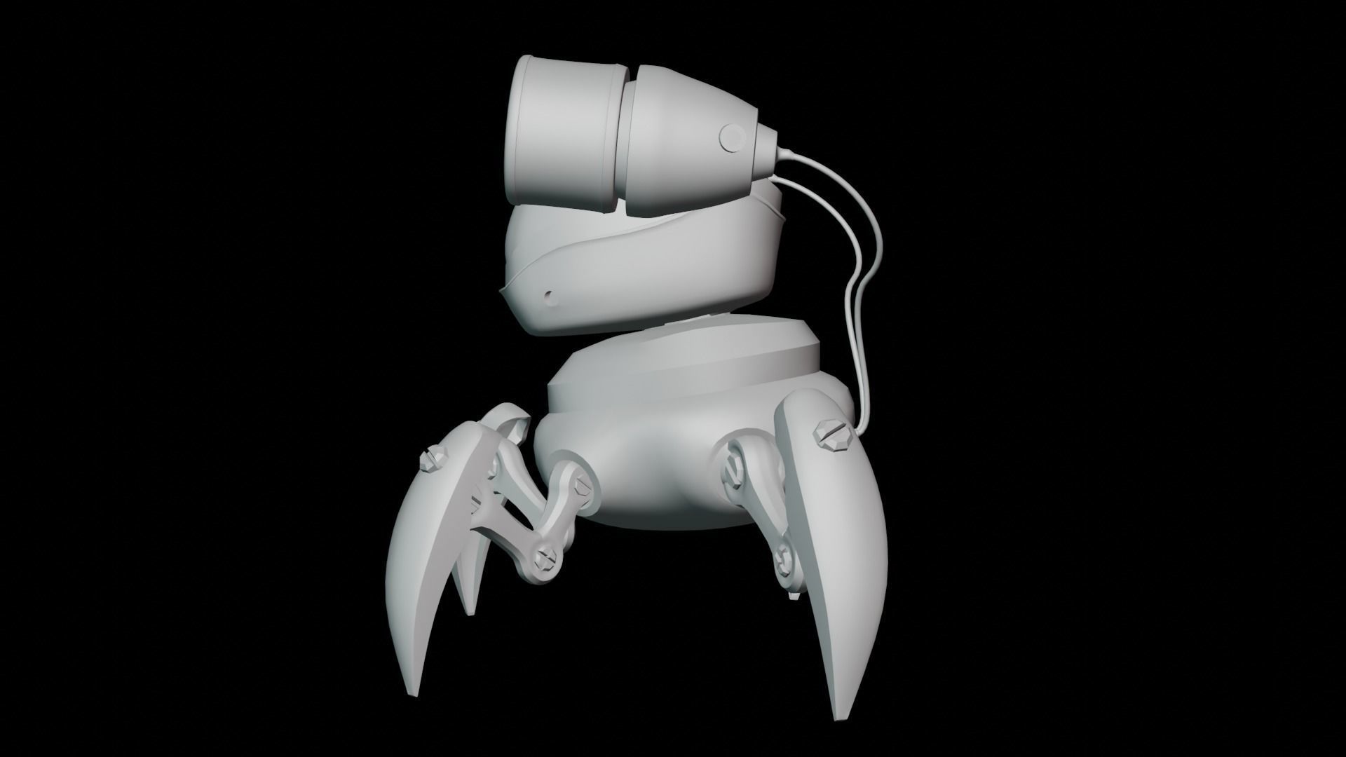 Spider Cartoon Robot Low-poly 3D model_6