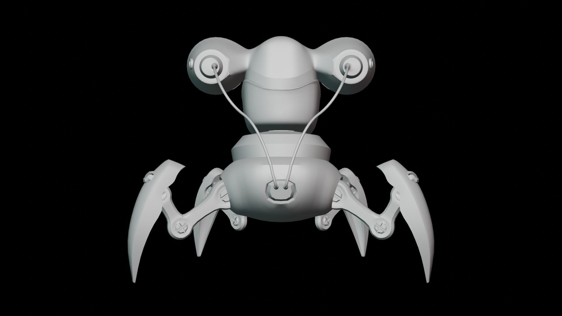 Spider Cartoon Robot Low-poly 3D model_8