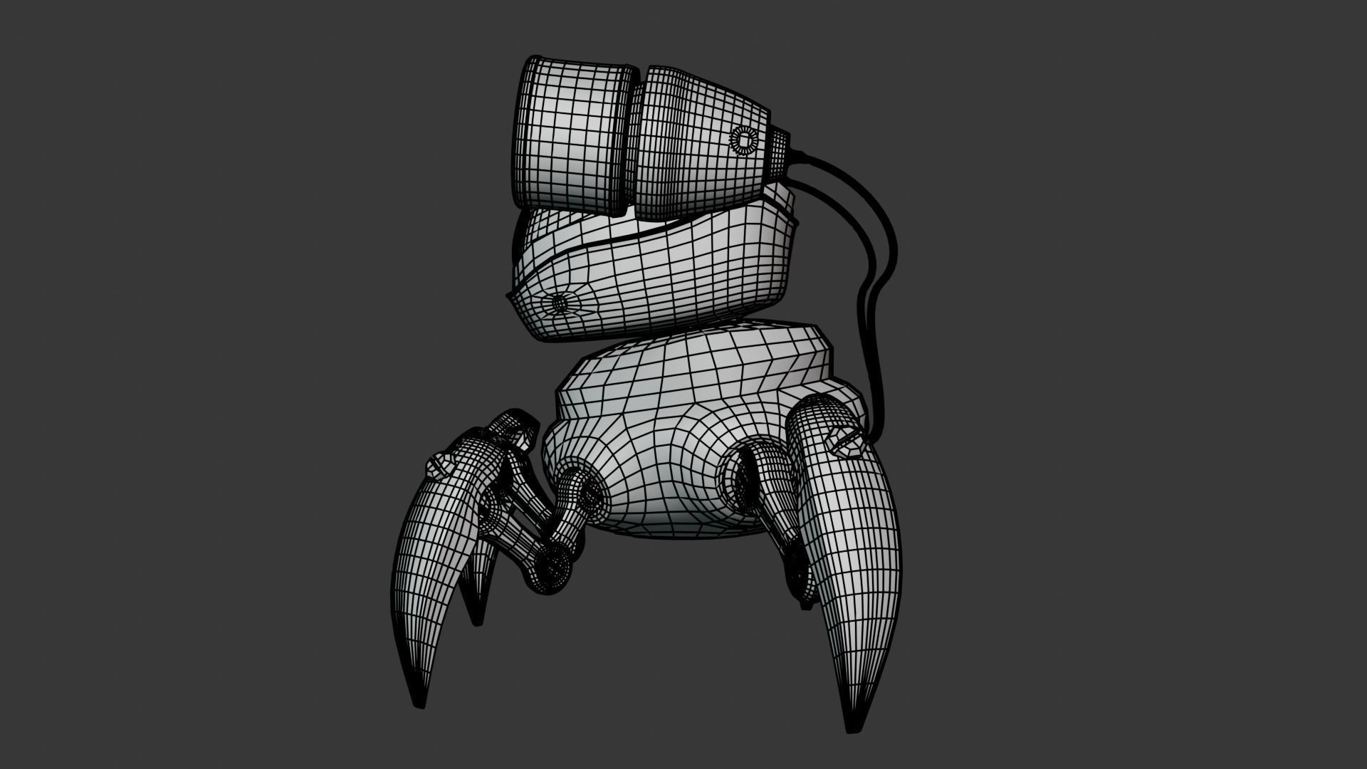Spider Cartoon Robot Low-poly 3D model_10