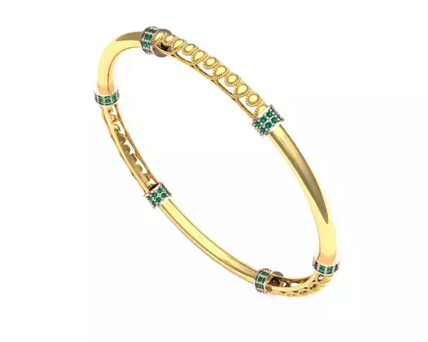 gold bracelet 3D model