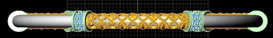 gold bracelet 3D model_1