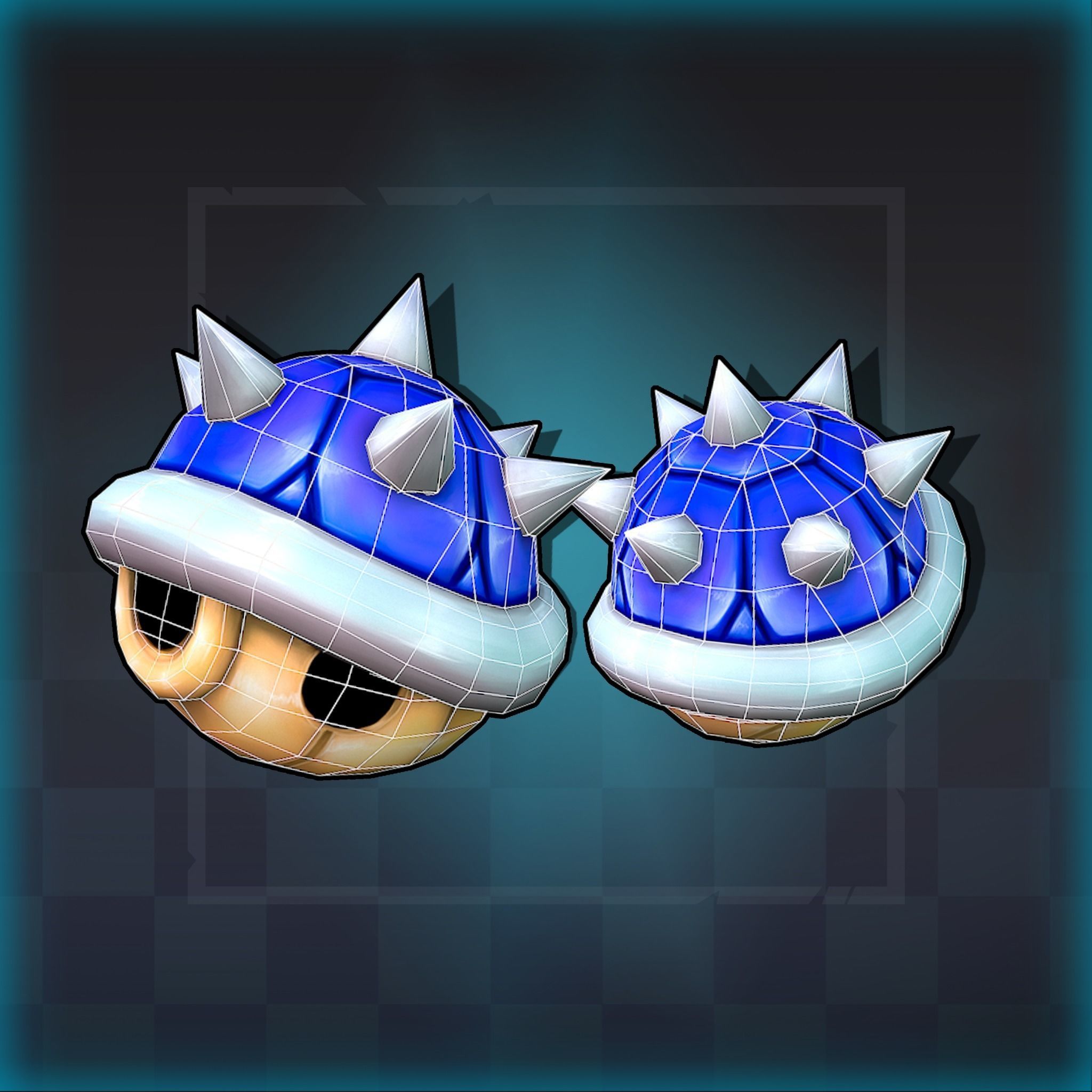 3D model Mario Kart Shells Game Ready Lowpoly 3D model VR / AR / lowpoly CGTrader