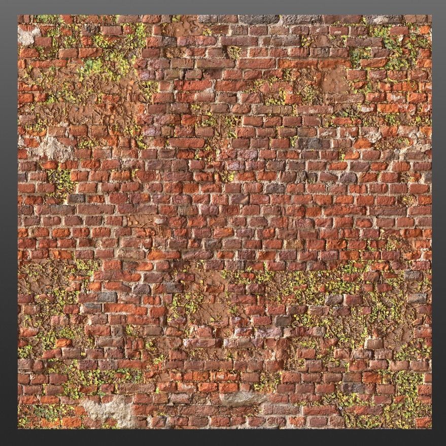 broken castle brick and leave Texture_3