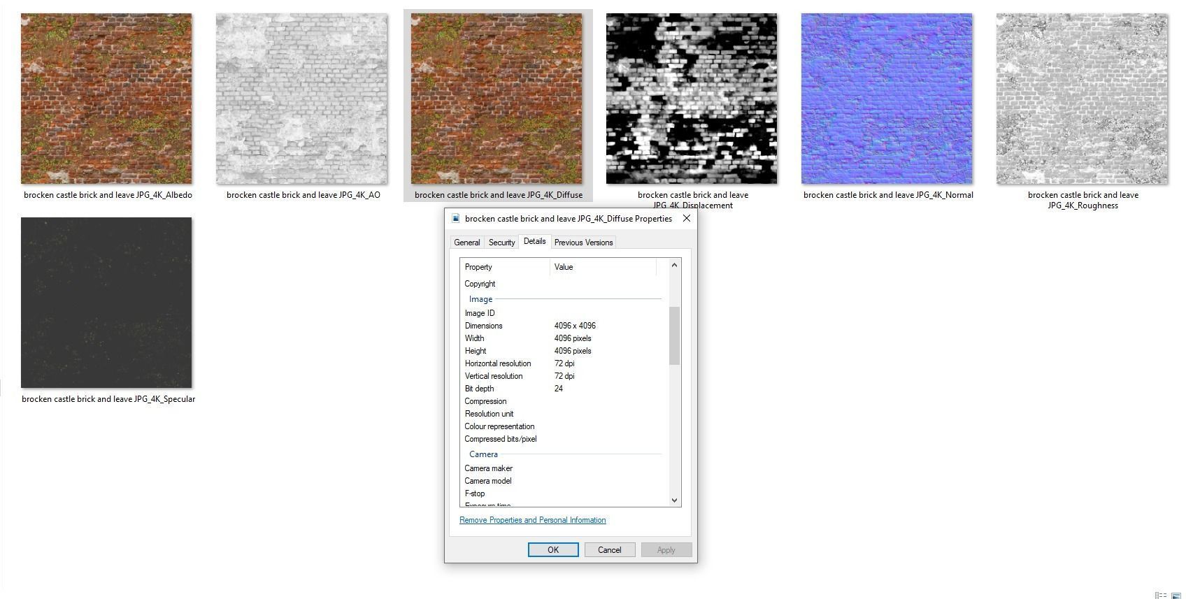 broken castle brick and leave Texture_7