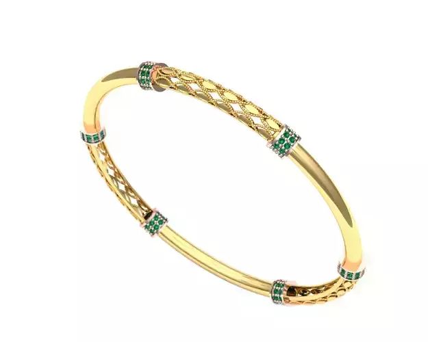 gold bracelet 3D model