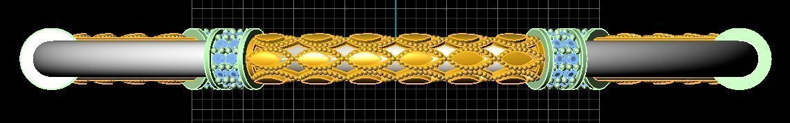 gold bracelet 3D model_1