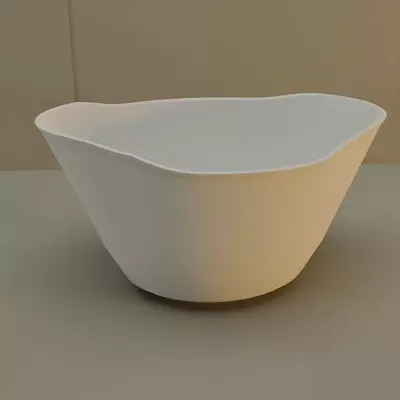 Bathroom set bowl on table Low-poly 3D model