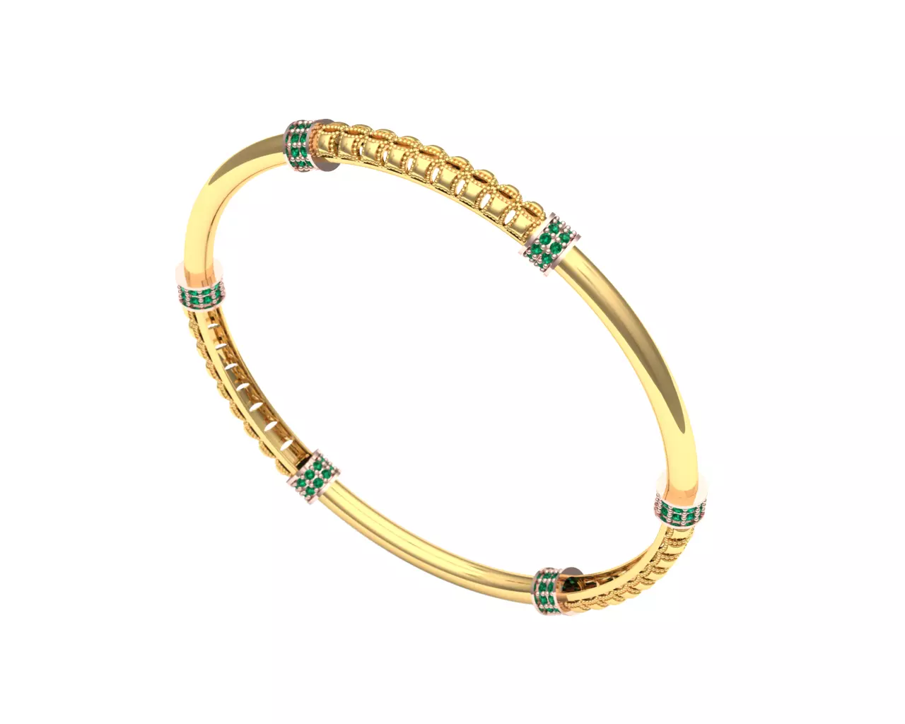 gold bracelet 3D model_0
