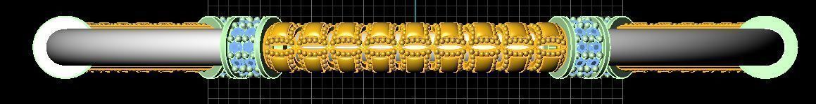 gold bracelet 3D model_1