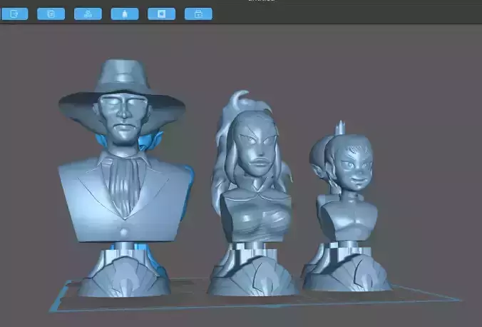 yokai ningen bemu bera bero 6pcs bust full set 3D print model