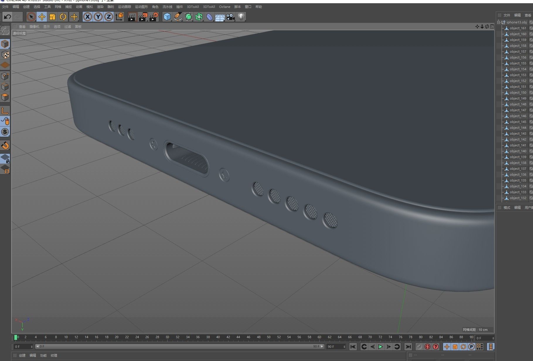 Apple iphone 13 mobile phone 3D model 3D model_28