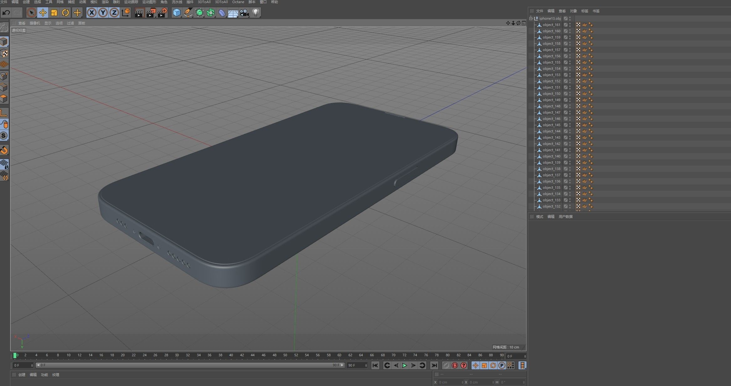 Apple iphone 13 mobile phone 3D model 3D model_27