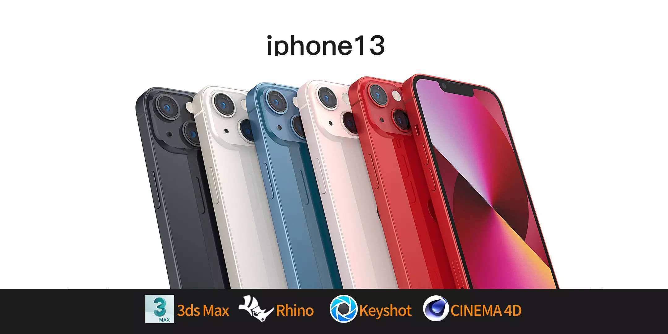 Apple iphone 13 mobile phone 3D model 3D model_0
