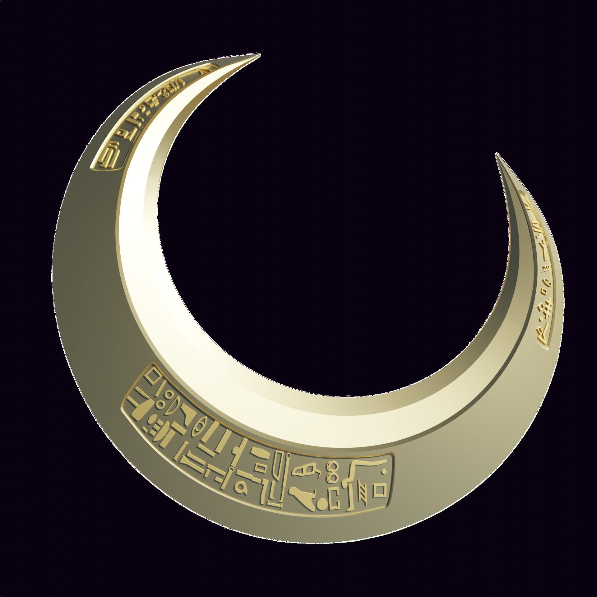 Moon Knight Crescent Blade dagger 3D print model_3