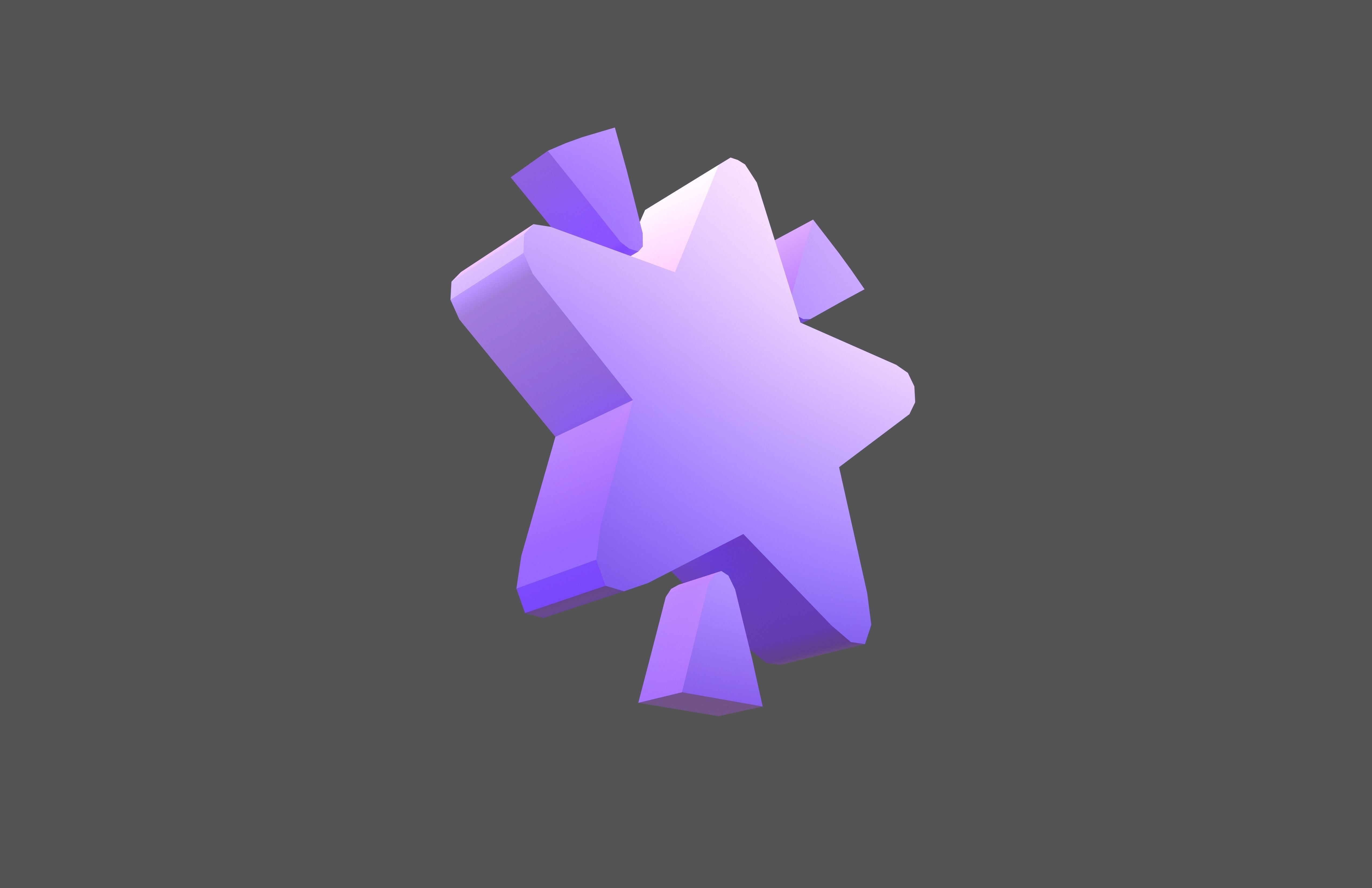Glowing Star v1 004 Low-poly 3D model_3