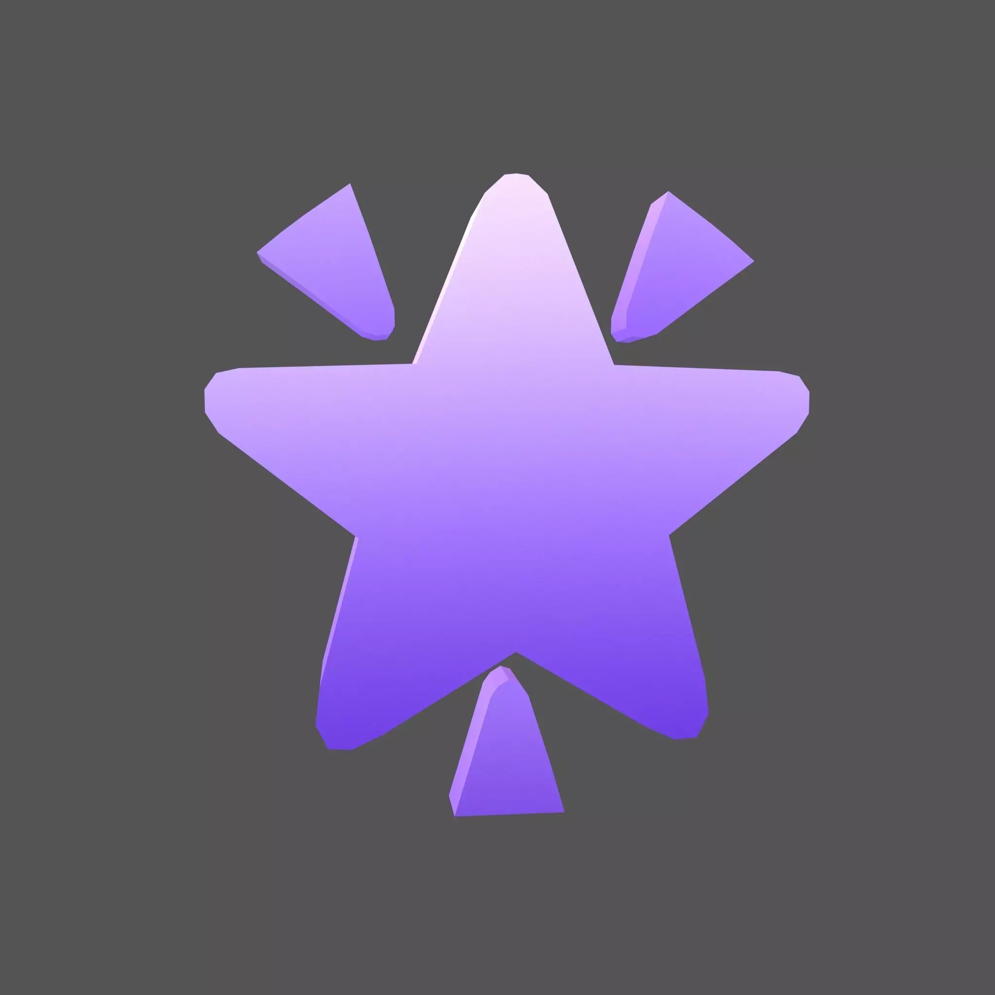 Glowing Star v1 004 Low-poly 3D model_0