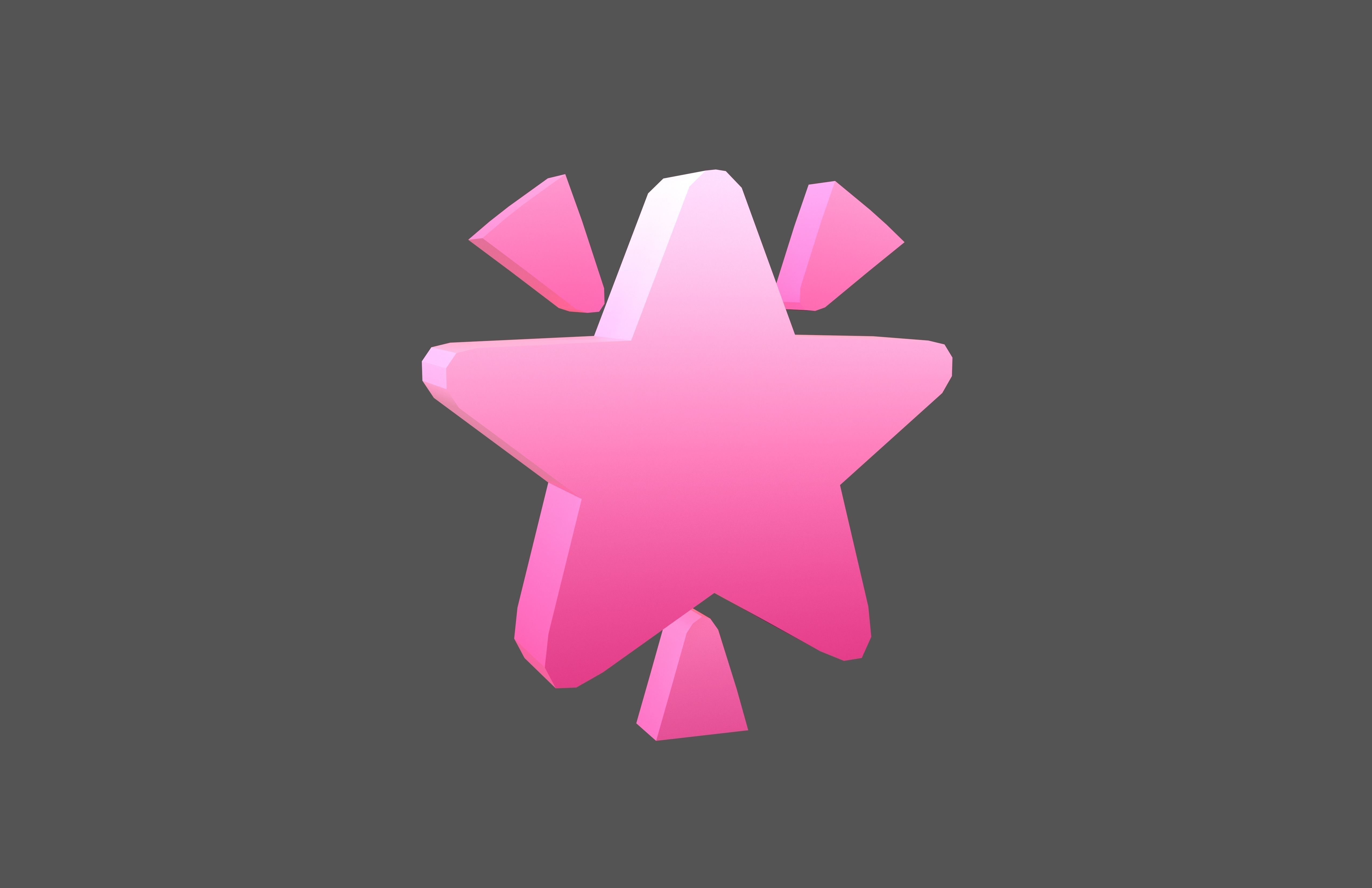 Glowing Star v1 005 Low-poly 3D model_1