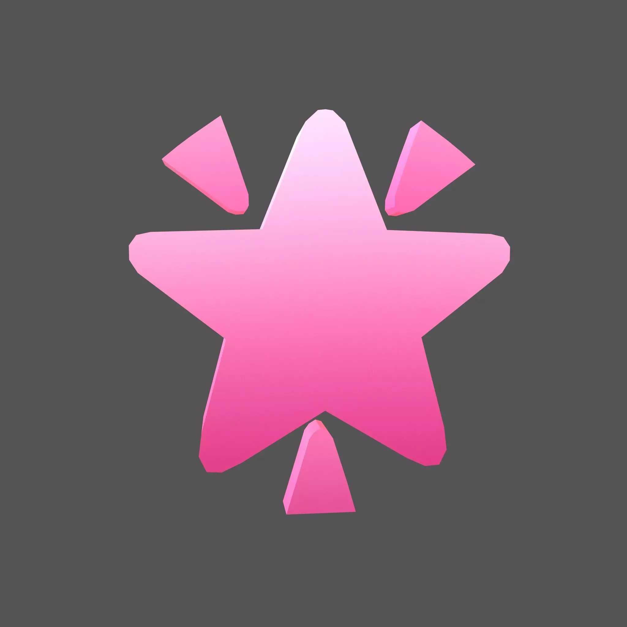 Glowing Star v1 005 Low-poly 3D model_0