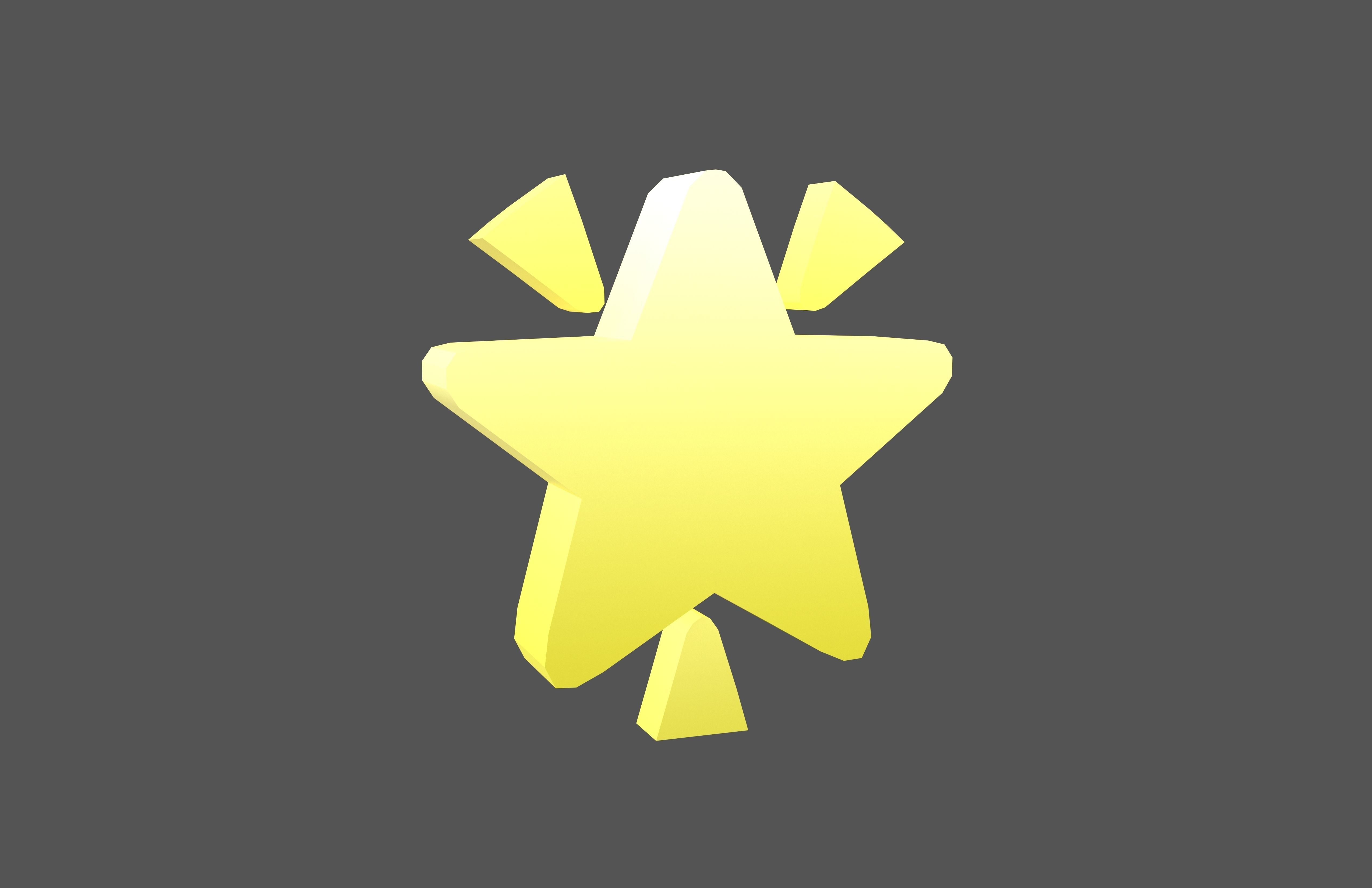 Glowing Star v1 006 Low-poly 3D model_1