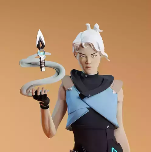 Jett-Valorant fan art 3D print model