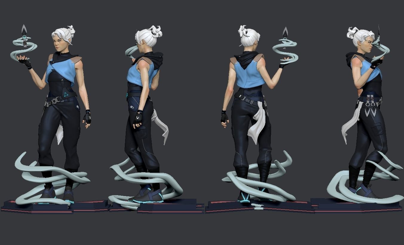 Jett-Valorant fan art 3D print model_1