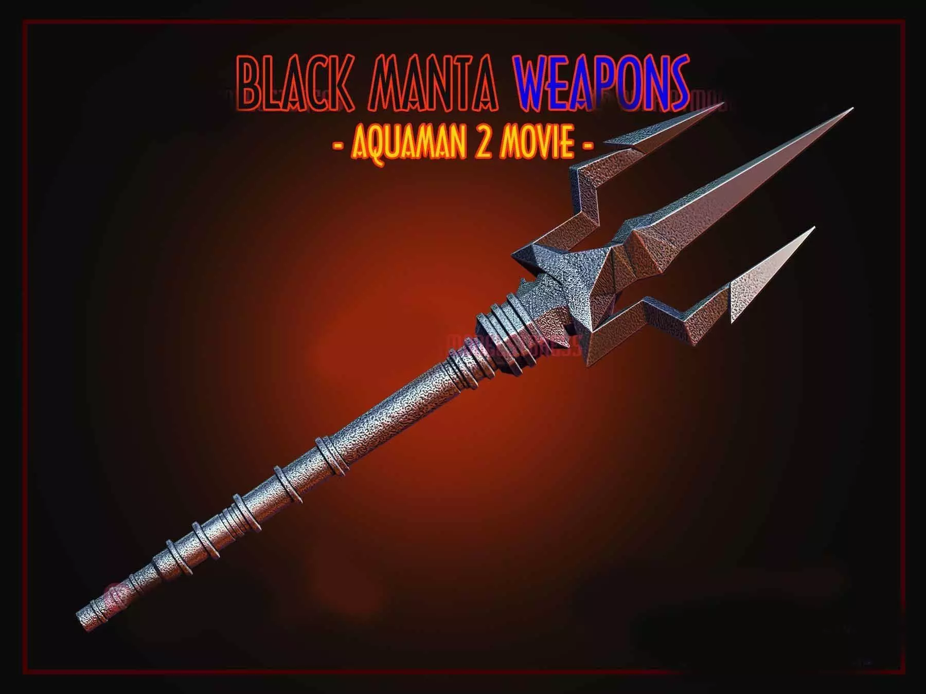 Black Manta Weapons - Aquaman Movie - DC Comics Cosplay 3D print model_0
